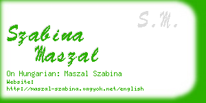 szabina maszal business card